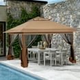 thumbnail image 6 of AVAWING 12x12 ft 39 lbs Pop-up Canopy Tent with Sidewalls-Perfect for Backyard Events, Brown, 6 of 8