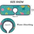 thumbnail image 2 of GZHJMY 2PCS Faucet Absorbent Mat, Summer Pineapple Watermelon Washable Sink Splash Guard Drip Catcher, Kitchen Bath Countertop Microfiber Sink Drying Mats for Kitchen, 2 of 7