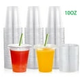 thumbnail image 2 of Clear Plastic Cups With Flat Lids & Straws Disposable Party Cups for Ice Coffee, 2 of 15