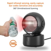 NETUM Automatic Omnidirectional 2D QR Barcode Scanner, Hands-Free USB Wired Desktop Barcode Reader for Warehouse, Supermarket, Retail Store, Pos System(Black)