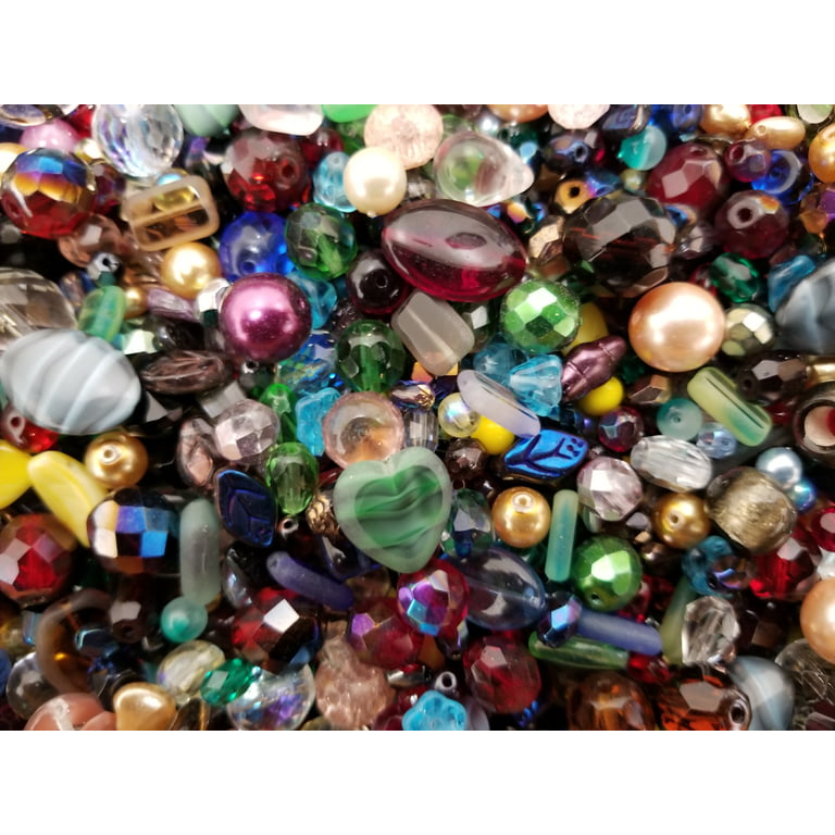 Bulk Beads for Bracelet Making 10 lb Mix Color Glass Beads Mix Color shapes  Bulk