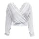 thumbnail image 1 of Gibobby Suéter Divertido de Manga Larga con Cuello Rojoondo Camisa de manga larga de franela de encaje sexy de otoño e invierno para mujer (Blanco, L), 1 of 3