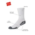 thumbnail image 4 of Hanes Originals Men's Moisture Wicking Crew Socks, 6-Pack, 4 of 7