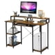 thumbnail image 3 of Costway Escritorio para ordenador con repisas, soporte para monitor, bandeja para teclado, mesa resistente 118 cm para casa y oficina, escritorio resistente, estilo simple y moderno, 3 of 4