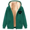 thumbnail image 2 of Otvok Womens Sherpa Jacket Fuzzy Zip Up Hoodie Oversized Fleece Jackets Fluffy Coat with Pockets, 2 of 6