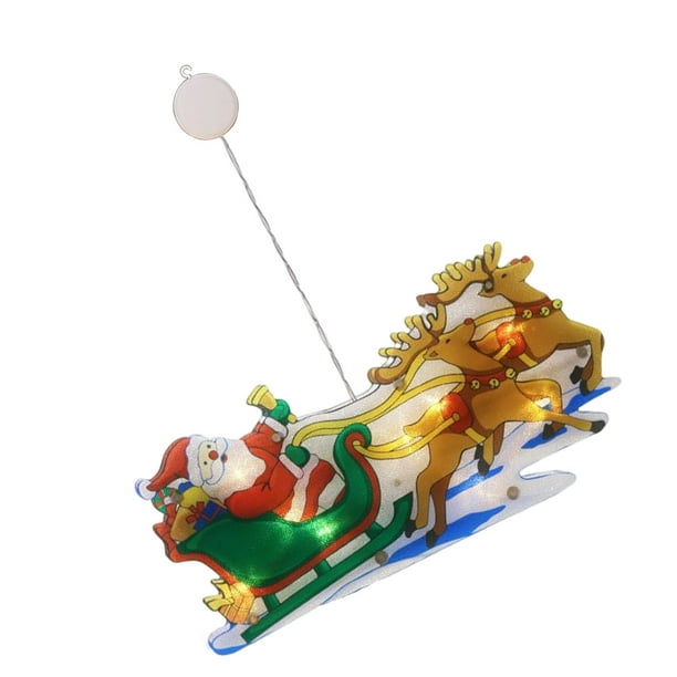 Inteprter Lámpara de modelado de Navidad Papá Noel Árbol de Navidad Muñeco de nieve Alimentado por con ventosa Decoración Lámpara colgante Iluminación y accesorios Numero 5 Inteprter HA026361-05