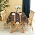 thumbnail image 5 of Rectangle Table Cloth, Waterproof Heavy Duty Vinyl Tablecloths, Wipeable Washable Table Cover Floral Rustic Seasonal Table Cover for Party Picnic Dinner Decor (Boho, 60" X 84"), 5 of 7