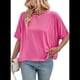 thumbnail image 2 of Camisetas de Verano 2025 para Mujer, Camisetas Lisas, Camisetas Holgadas de Gran Tamaño, Camisetas Básicas, Rosa, Rojo, M, 2 of 6