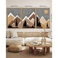 thumbnail image 3 of SHENIFY large 24x36in3pcs Natural Framed Set Sunrise Pine Tree Forest Nature Scenry Wilderness Landscape Mountain Wall Art Farmhouse Rustic Modern Art Decorative, 3 of 5