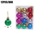thumbnail image 3 of Juego de 12/60 minibolas navideñas de 3 cm para colgar en el árbol de Navidad, adornos de bolas de colores para fiestas en casa y Año Nuevo, 3 of 5