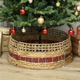 thumbnail image 2 of HOMCOM 23 inch Rustic Christmas Tree Collar, Water Hyacinth Tree Base Cover, 2 of 10