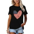 thumbnail image 2 of XCHQRTI Women's Merica Shirt American Flag Tee Short Sleeve 4th of July Patriotic Shirts, 2 of 7