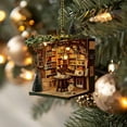 thumbnail image 4 of Christmas Bookstore Ornament, 2025 Acrylic 2D Bookshelf Pendant,Xmas Hanging Ornaments,Book Christmas Tree Ornaments for Wall Window Door Indoor Home Use, 4 of 5