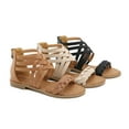 thumbnail image 5 of Women's Gladiator Strap Sandals Flat Fisherman Thong Cross Strappy Sandals, 5 of 7