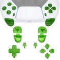 thumbnail image 3 of eXtremeRate Replacement D-pad R1 L1 R2 L2 Triggers Share Options Face Buttons, Clear Green Full Set Buttons Compatible with ps5 Controller BDM-030 - Controller NOT Included, 3 of 9