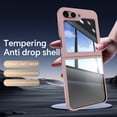 thumbnail image 5 of Allytechgroup Galaxy Z Flip 5 Case with Camera Lens Screen Protector, Hard PC Anti-Scratch Bumper Rugged Dustproof Phone Case for Samsung Galaxy Z Flip 5, Pink, 5 of 6