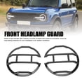 thumbnail image 3 of 1 Pair Front Headlight Guards Protector Cover Exterior Headlamp Frame Protector Replacement for Bronco 2 4 Door 2021 to 2024, 3 of 7