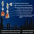 thumbnail image 2 of Gem Stone King 925 Silver and 10K Yellow Gold Ecstasy Mystic Topaz and White Moissanite and White Lab Grown Diamond Earrings for Women | 5.15 Cttw | Gemstone November Birthstone | Pear Shape 10X7MM, 2 of 6