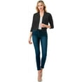 thumbnail image 3 of TheLovely Women's 3/4 Sleeve Solid Open Front Cropped Bolero Shurug Light Cardigan, 3 of 5