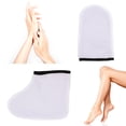 thumbnail image 4 of Cotton Wax Therapy Glove and Foot Cover Set - 1 Glove + 1 Foot Cover, Hook & Loop Fastening, Moisturizing, Easy to Remove and Clean, Heat Preservation Function, Compact 25x20x4cm Package, 60g, 4 of 6