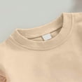 thumbnail image 3 of Zehjuhan Newborn Infant Baby Solid Color Outfits Ruffle Long Sleeve Bubble Romper For Fall Winter Clothes Apricot，0-3M, 3 of 7