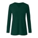 thumbnail image 3 of Moda mujer Color sólido manga larga cómoda transpirable cuello en V camisa Tops Fridja  hj4305, 3 of 4
