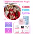 thumbnail image 7 of Seckton Dual-Lens Instant Print Camera for Kids, 1080P Digital Camera with 1300mAh Battery, Creative Birthday Gifts for Girls Age 3-12 Pink, 7 of 7