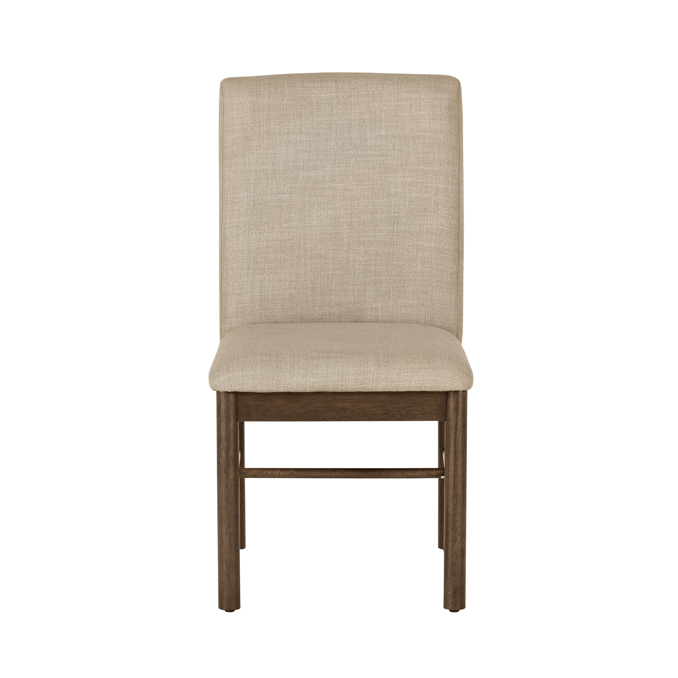 Better Homes & Gardens Reading Tall Dining Chair 2 Pack, Walnut and Cream