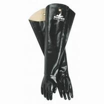 Mcr Safety Chemical Gloves,L,31 in. L,Blk,PR 6950