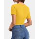 thumbnail image 4 of Tops CLOZOZ Camisetas con cuello en V para mujer de manga corta y manga larga, 4 of 5