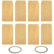LuLyL 200 Pack Coin Envelopes Small Parts Envelopes 2.4'' x 3.9'' Brown Kraft Envelopes with 2 Double-Sided Tape
