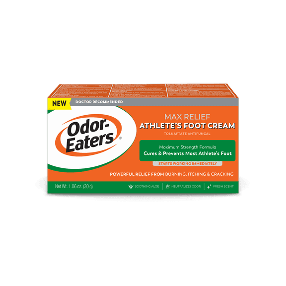 Odor-Eaters Max Relief Athlete's Foot Cream, 1oz, 1 Tube