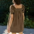 thumbnail image 5 of gbyLJF Floral Flowy Dress for Women Woman's Dress Cocktail Womens Dress Summer Dress Modest Brown L, 5 of 6