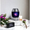 thumbnail image 6 of JAGASY Purple Galaxy Funeral Urns for Men - Small Keepsake Urn for Ashes for Women - Miniature Urn for Ashes Adult Male & Female - Mini Cremation Urns for Mom & Dad - ( 3 Inch), 6 of 7