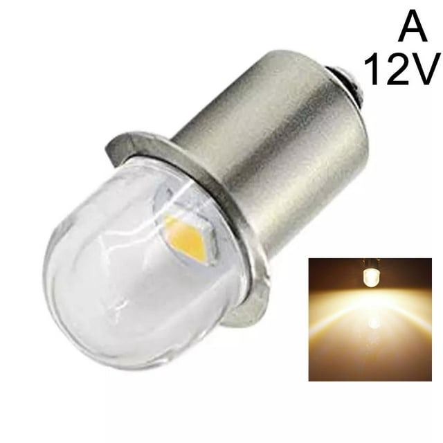 Bombillas LED de actualización con base P13.5S, linterna Maglite blanca, luz blanca cálida de 3000 K, luz blanca de 6000 K, bombillas de repuesto de CC de 6 V a 12 V, linternas, lámparas de trabajo