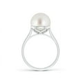 thumbnail image 2 of ANGARA Classic South Sea Cultured Pearl Ring in 14K White Gold for Women | June Birthstone, Birthday, Anniversary, Jewelry Gift for Women | Pearl Ring, 2 of 7