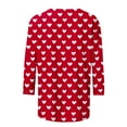 thumbnail image 5 of Penkiiy Chemises de la Saint-Valentin pour Femmes Décontractées Manches 3/4 Col Rond Blouses Imprimé Mignon Tuniques Tops 2025 L Multicolore, 5 of 5