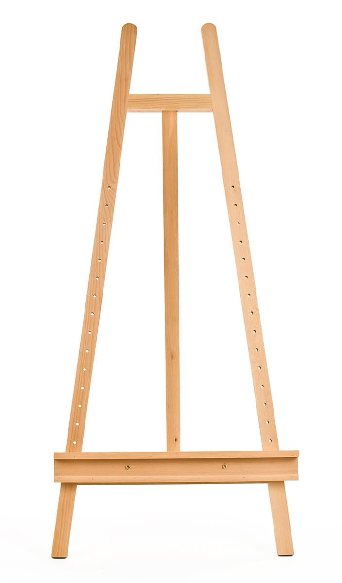 US Art Supply 56 High Medium A-Frame Wood Easel, Lyre Style Studio -  Artists Floor Stand, Sturdy Beechwood, Adjustable Height To 43 Canvas -  Artwork