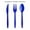 Dark Blue, variant on Sportteer Plastic forks Spoons Set Anti-slip Handle Tableware Set Disposable Tableware forks: 60 Pcs/Set Food Grade High Temperature Resistant Smooth One Piece Molding Outdoor Camping BBQ forks
