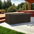 thumbnail image 6 of Outdoor Storage Box, Brown Rattan, 71 Inch Powder Coated Steel Frame, 6 of 6