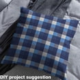thumbnail image 2 of Homewish Adult Vintage Buffalo Fabric by the Yard 2 Yards, Blue Checkered Abstract Sewing Fabric, Square Plaid Fabric for Sewing, Lightweight Room Decor, 2 of 6