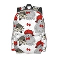 thumbnail image 2 of Goofa Rabbit And Hedgehog Pattern Backpack for Students – Large Capacity, Lightweight with Adjustable Shoulder Straps, Perfect for School, Travel, 2 of 8