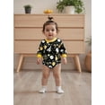thumbnail image 3 of BemeyourBBs Newborn Baby New Year Outfit Baby Boy Girl Bubble Romper Sweatshirt Letter Balloon Print Long Sleeve Bodysuit Winter Spring Clothes, 3 of 9