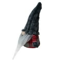 thumbnail image 2 of Northlight Plush Plaid Standing Christmas Gnome - 9" - Red and Gray, 2 of 4