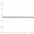 thumbnail image 4 of 925 Sterling Silver 2mm Diamond-cut Spiga Chain Necklace 30 inch for Female, 4 of 4