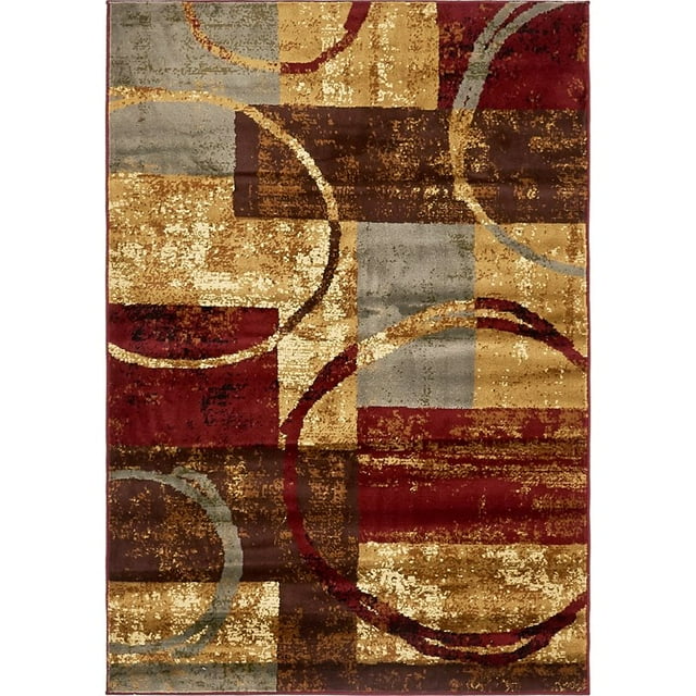 Unique Loom Barista Urban Geometric Area Rug 4' x 6' Rectangular Multi/Beige