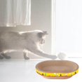 thumbnail image 4 of Cat Scratcher Cardboard Kitty Oval Corrugated Scratcher Cardboard Lounge Bed Scratching Board L, 4 of 8