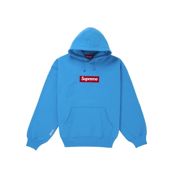Supreme Men's Box Logo Hooded Sweatshirt (FW25) Cyan, from StockX
