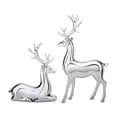 thumbnail image 2 of 2 esculturas de alce, estatuas de animales, figuras decorativas creativas de ciervo para escritorio Plata, 2 of 9