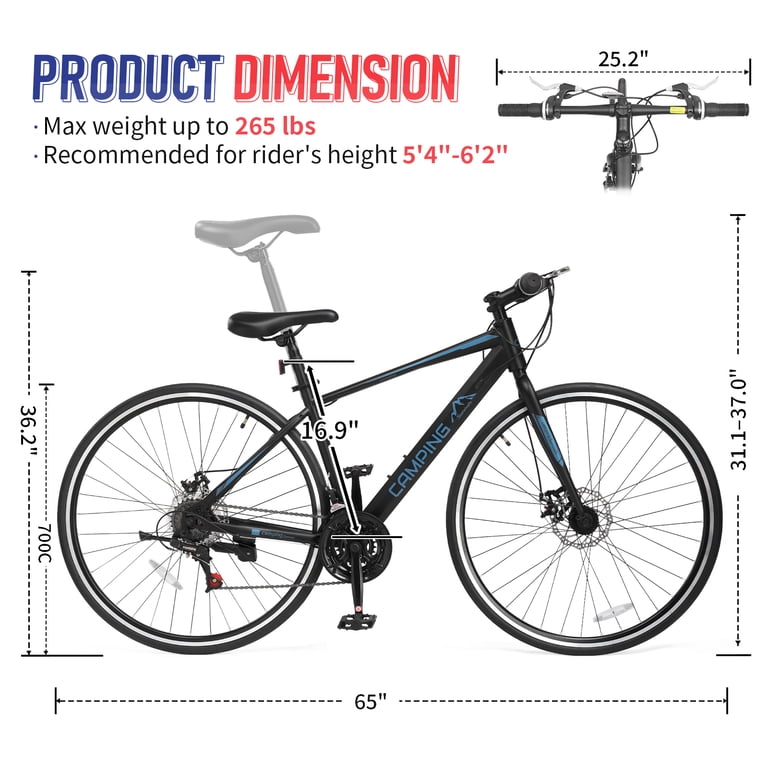 Ktaxon 700C Road Bike, 21-Speed City Commuter Bicycle, Dual Disc